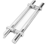 Sliding Barn Door Handle Stainless Steel Push and Pull Set Replacement Hardware Parts Two-Sided Handle Internal/External Hole Centers Adjustable Polish Chrome