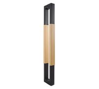 Sliding Barn Door Handle Stainless Steel & Wood Barn Shower Sliding Door Pull Handle for Interior Exterior, Black Large Heavy Duty Double Sided Push Pull Bar Handle/a/150Cm(59In)