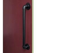 Sliding Barn Door Handles - Industrial Pipe Door Pull Handle Hardware Set, Rustic Grab Bar for Sliding and Interior Doors, Garage, Garden Sheds, Closet - Metal Wrought Iron