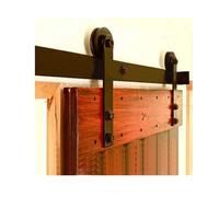 Sliding Barn Door Hardware Kit Carbon Steel 250cm Track SmoothGliding Wheels Ideal for Wardrobes Dressing Rooms and BalconiesComplete Accessory Set