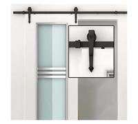 Sliding Barn Door Hardware Kit, Carbon Steel Rails, Pulley Accessories for Home, Garage, Library