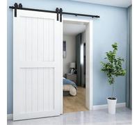 Sliding barn Door Hardware kit, Hanging Sliding barn Door Double Door New Sliding Door Track Hardware kit(12FT(3.66m))