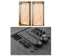 Sliding Barn Door Hardware Kit, Heavy Duty Side Mounted for 1 Door, Smooth and Quiet Operation, Easy to Install, 1.7 Meters Long, Complete with All Accessories
