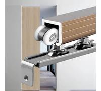 Sliding Barn Door Hardware Kit with Ceiling Track for ket Folding Closet Ga and French Doors - d h 8.4ft/256cm Easy Installat