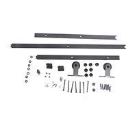 Sliding Barn Door Kit Heavy Duty Carbon Steel T Shape Hanging Rail Track Set Complete Hardware Supplies for Home Warehouses Laundry Rooms Bathrooms Wardrobes Kitchens