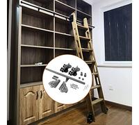 Sliding Barn Door Kit with Hardware, Rustic Black Track System, 3.3 to 20 Feet Adjustable Length, Ideal for Home Use