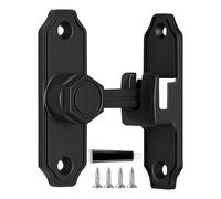 Sliding Barn Door Latch - 3.15 Inches Heavy Duty Security Lock for Entryways, Sturdy Hook Bolt with Safety Screws, Garage Gate Slide Lock for Storage Home Use, Steel Construction, Mounting Hardware
