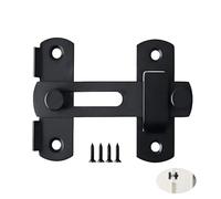Sliding Barn Door Lock, 180° 3.93” x 2.75” Stainless Steel Small Gate Bolt Sliding Door Lock Flip Latch Gate Latches for Window Wine Cabinet Bathroom Outdoor Garage Garden Latches Wine Cabinet Closet