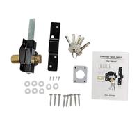 Sliding Barn Door Lock, Double Sided Garage Lock | Latch with 5 Keys for Interior Exterior Door Backyard Shelter RV Fence Closet Cabinet Patio Bedroom Hen