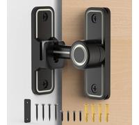 Sliding Barn Door Lock Hardware, 90 Degree Locks for Barn Doors, Flip Gate Latches for Barn, Garden, Bathroom, Outdoor, Garage, Window (Luminous Black)