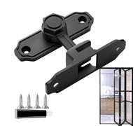 Sliding Barn Door Lock, Heavy Duty Latch Kit, Screen Door Lock with Security Hook Design, Gate Latch, Barn Doors Slide Latchs with Screws Glue Pack for Garage Shed Farm Outdoor Use