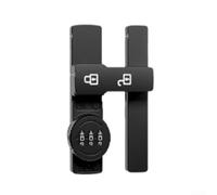 Sliding Barn Door Lock with 3 Digit Combination Code and 180 Degree Latch Mechanism Zinc Alloy Material for Enhanced Security Applications (Black)