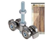 Sliding Barn Door Roller - 4 Wheel Quiet Track Guide System, Quiet Roller | Suitable for a variety of places and spaces such as garages, farms, warehouses, gates, indoors, outdoors, home, bedroom, etc