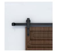 Sliding Barn Door Track Hardware Kit, Antique Style Rail System with Arrow Shape Pulley for Smooth Operation - Ideal for Single Door Installation
