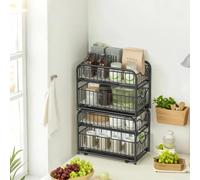 Sliding Basket Organizer 2-Tier, Classic Black / 2