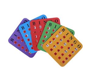 Sliding Bingo Cards - 5 Pack Shutter Bingo Cards, Fun Party Family Game for Home, Office, School, Outdoor Gatherings | Logic Skill-Building Activity, Perfect for Camping, Social Events, Gr