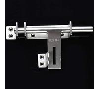 Sliding bolt door latch, Stainless Steel Sliding Hasp Barrel Bolt Latch for Doors Gates Cabinets Silver 170x75mm