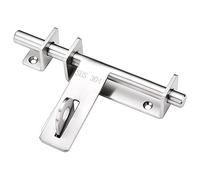 Sliding Bolt Door Lock (Stainless Steel), Barrel Bolt with Solid Heavy Duty Steel, Brushed Finish Sliding Bolt Lock for Doors and Windows, Slide Latch (Silver