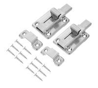 Sliding Bolt Lock Door Chain Set 2 Silver Chains (6.5x3.5x2.1CM) for Enhanced Home Securi & Easy to Install Ideal for Doors &