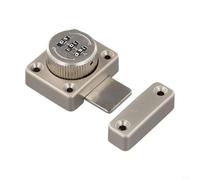 Sliding Bolt Lock for Gate, Heavy Duty Combination with Resettable Code, Anti-Tamper Screws, Indoor Outdoor Use, Zinc Alloy Iron Construction, Silver Bla(Silver)