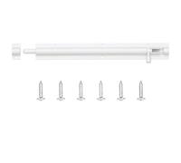 Sliding Bolt Lock,Snap-on Sliding,2 Pcs 2-8" Window Catch Lock Door Buckle Heavy Duty Large Garden Gate Shed Tower Bolt Latch Home Hardware(White,4inch)