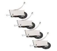 Sliding Cabinet Door Hardware, 4pcs Stainless Steel Puerta Para Closet, Closet Door Rollers Replacement Mute Sliding Door Hardware 40mm Diameter for Wardrobe and Kitchen Doors