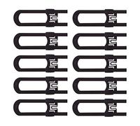 Sliding Cabinet Locks Baby Proofing - Adjustable Child Safety Latches for Knobs & Handles - 10 Pack - No Adhesive Drilling or Tools - Brown