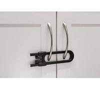 Sliding Cabinet Locks for Child Safety | Baby Proof Your Kitchen, Bathroom, and Storage Doors | Childproof Safety Locks for Knobs and Handles | Easy Install (12 Pack, Black)