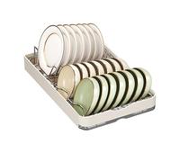 Sliding Cabinet Organizer - Pull Out Dish Drainer with Built-in Drainer System, Dish Rack and Pantry Storage Shelves | Drawer Organizers for the Kitchen