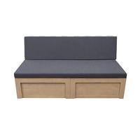 Sliding Camper Sofa Bed & Cushions Pull Out Bench Vivaro Movano Sprinter VW T4 T5 T6 Transit DIY Van Conversion Under Seat Storage Storage Nets Cup Holder 8cm Thick Mattress Washable Covers Fixing Kit