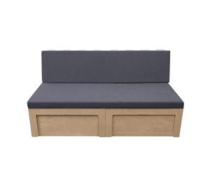 Sliding Camper Sofa Bed & Cushions Pull Out Bench Vivaro Movano Sprinter VW T4 T5 T6 Transit DIY Van Conversion Under Seat Storage Storage Nets Cup Holder 8cm Thick Mattress Washable Covers Fixing Kit