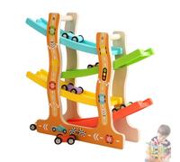 SLIDING CAR TOY - Race Track Set 30 x 26 x 7 cm, Colorful ABS Wooden Cars, Stable Construction | Fun Play Set Stimulating Exploration Curiosity Enhancing the