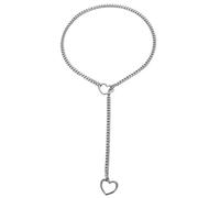Sliding Chain Choker Necklace - Handmade Necklace Jewelry for Women | Link Chain Choker Necklace Adjustable Heart Lock Accessories, Se référer au descriptif, Refer to description