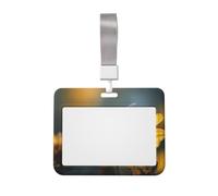 Sliding Chest Bees On Flower Badge Protective Case, Id Card Information Protective Case, Suit for Offices, Conference Rooms, Schools, Etc.