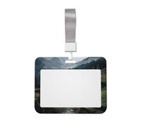 Sliding Chest Charming Mountain Cottages in The Austrian Alps1 Badge Protective Case, Id Card Information Protective Case, Suit for Offices, Conference Rooms, Schools, Etc.