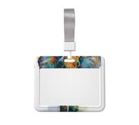 Sliding Chest Colorful Elephant Badge Protective Case, Id Card Information Protective Case, Suit for Offices, Conference Rooms, Schools, Etc.