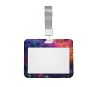 Sliding Chest Colorful Trees Badge Protective Case, Id Card Information Protective Case, Suit for Offices, Conference Rooms, Schools, Etc.