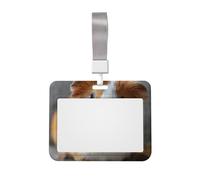 Sliding Chest Cute Guinea Pig Badge Protective Case, Id Card Information Protective Case, Suit for Offices, Conference Rooms, Schools, Etc.