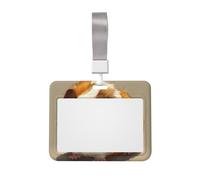 Sliding Chest Cute Guinea Pig Badge Protective Case, Id Card Information Protective Case, Suit for Offices, Conference Rooms, Schools, Etc.