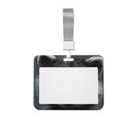 Sliding Chest Cute Raccoon Badge Protective Case, Id Card Information Protective Case, Suit for Offices, Conference Rooms, Schools, Etc.