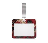 Sliding Chest Fire Chinese Dragon Badge Protective Case, Id Card Information Protective Case, Suit for Offices, Conference Rooms, Schools, Etc.