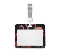 Sliding Chest Flamingo Flowers Badge Protective Case, Id Card Information Protective Case, Suit for Offices, Conference Rooms, Schools, Etc.