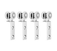 Sliding Closet Door Roller Kit - 4 Pack 20mm Nylon Wheels with Ball Bearings, Quiet & Smooth Gliding for Wardrobe Doors, Curtains & Picture Hanging Systems - Easy Installation, Durable & Corros