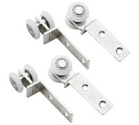 Sliding Closet Door Roller Kit - 4 Pack 20mm Nylon Wheels with Ball Bearings, Quiet & Smooth Gliding for Wardrobe Doors, Curtains & Picture Hanging Systems - Easy Installation, Durable & Corros