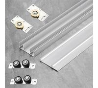 Sliding Closet Door Track Hardware1 Adjustable Sliding Door System for Shoe nizer White h (250cm/98.4in) Ideal for SpaceSaving Soluts