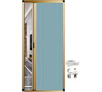 Sliding Closet Door with Blackout Honeycomb Panel, Foldable Wardrobe Divider for Privacy & Room Separation