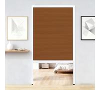 Sliding Closet Doors,Accordion Door Pull Down Screen, Room Divider, Foldable Concertina Doors for Bedroom, Doorway Access(Khaki,36x80in(91.5x203cm))