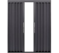 Sliding Closet Doors - Aluminum Concertina Doors for Doorway/Small Spaces, Temporary Room Divider, 175cm Tall, 181cm Wide
