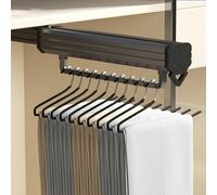 Sliding Closet Hanger Rod - Durable 56cm Wardrobe Rail for Hanging Clothes, Towels & Accessories - Space-Saving Organizer for Cabinets