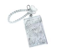 Sliding Closure Card Sleeve Clear Holder Business Protector Sliding Open for Cards Butterfly Card Organizers